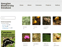 Tablet Screenshot of biodiversity-georgia.net